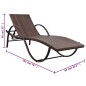 vidaXL Sonnenliege mit Auflage Poly Rattan Braun vidaXL Sonnenliege mit Auflage Poly Rattan Braun