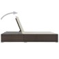 vidaXL Doppel-Sonnenliege Poly Rattan Braun vidaXL Doppel-Sonnenliege Poly Rattan Braun