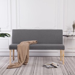vidaXL Sitzbank 139,5 cm Hellgrau Polyester