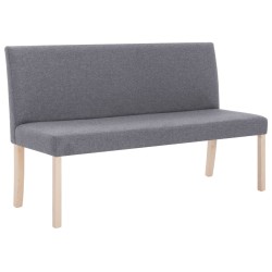 vidaXL Sitzbank 139,5 cm Hellgrau Polyester