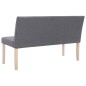 vidaXL Sitzbank 139,5 cm Hellgrau Polyester vidaXL Sitzbank 139,5 cm Hellgrau Polyester