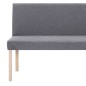 vidaXL Sitzbank 139,5 cm Hellgrau Polyester vidaXL Sitzbank 139,5 cm Hellgrau Polyester