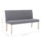 vidaXL Sitzbank 139,5 cm Hellgrau Polyester vidaXL Sitzbank 139,5 cm Hellgrau Polyester