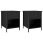 vidaXL Nachttische 2 Stk. Schwarz 40x42x50 cm Holzwerkstoff vidaXL Nachttische 2 Stk. Schwarz 40x42x50 cm Holzwerkstoff