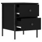 vidaXL Nachttisch Schwarz 40x42x50 cm Holzwerkstoff vidaXL Nachttisch Schwarz 40x42x50 cm Holzwerkstoff