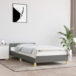 vidaXL Bettgestell ohne Matratze Dunkelgrau 80x200 cm Stoff
