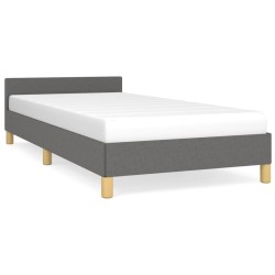 vidaXL Bettgestell ohne Matratze Dunkelgrau 80x200 cm Stoff