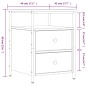 vidaXL Nachttisch Braun Eichen-Optik 44x45x60 cm Holzwerkstoff vidaXL Nachttisch Braun Eichen-Optik 44x45x60 cm Holzwerkstoff