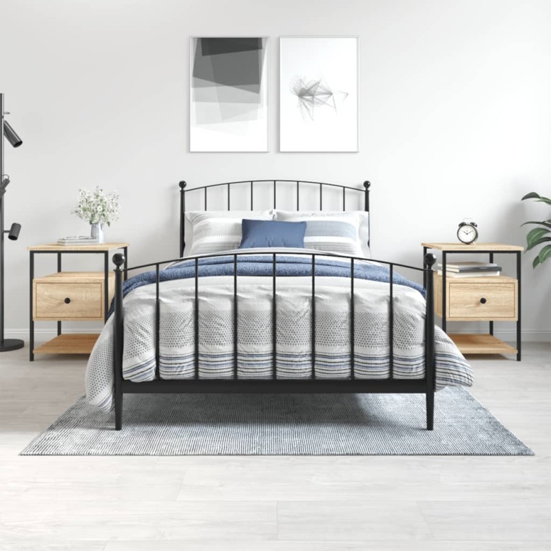 vidaXL Nachttische 2 Stk. Sonoma-Eiche 40x42x56 cm Holzwerkstoff vidaXL Nachttische 2 Stk. Sonoma-Eiche 40x42x56 cm Holzwerkstoff