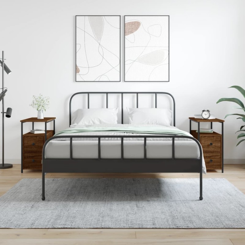 vidaXL Nachttische 2 Stk. Braun Eichen-Optik 30x60x60 cm Holzwerkstoff vidaXL Nachttische 2 Stk. Braun Eichen-Optik 30x60x60 cm Holzwerkstoff
