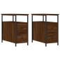 vidaXL Nachttische 2 Stk. Braun Eichen-Optik 30x60x60 cm Holzwerkstoff vidaXL Nachttische 2 Stk. Braun Eichen-Optik 30x60x60 cm Holzwerkstoff