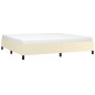 Bettgestell Creme 200x200 cm Kunstleder Bettgestell Creme 200x200 cm Kunstleder