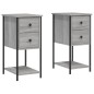 vidaXL Nachttische 2 Stk. Grau Sonoma 32x42x70 cm Holzwerkstoff vidaXL Nachttische 2 Stk. Grau Sonoma 32x42x70 cm Holzwerkstoff