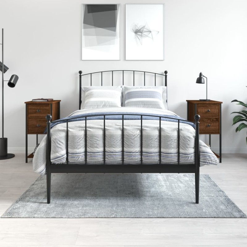 vidaXL Nachttische 2 Stk. Braun Eichen-Optik 32x42x70 cm Holzwerkstoff vidaXL Nachttische 2 Stk. Braun Eichen-Optik 32x42x70 cm Holzwerkstoff