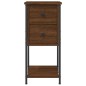 vidaXL Nachttische 2 Stk. Braun Eichen-Optik 32x42x70 cm Holzwerkstoff vidaXL Nachttische 2 Stk. Braun Eichen-Optik 32x42x70 cm Holzwerkstoff