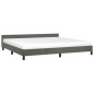 Bettgestell mit Kopfteil Dunkelgrau 200x200 cm Samt Bettgestell mit Kopfteil Dunkelgrau 200x200 cm Samt