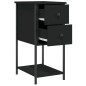 vidaXL Nachttisch Schwarz 32x42x70 cm Holzwerkstoff vidaXL Nachttisch Schwarz 32x42x70 cm Holzwerkstoff