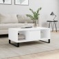 vidaXL Couchtisch Weiß 90x50x36,5 cm Holzwerkstoff vidaXL Couchtisch Weiß 90x50x36,5 cm Holzwerkstoff
