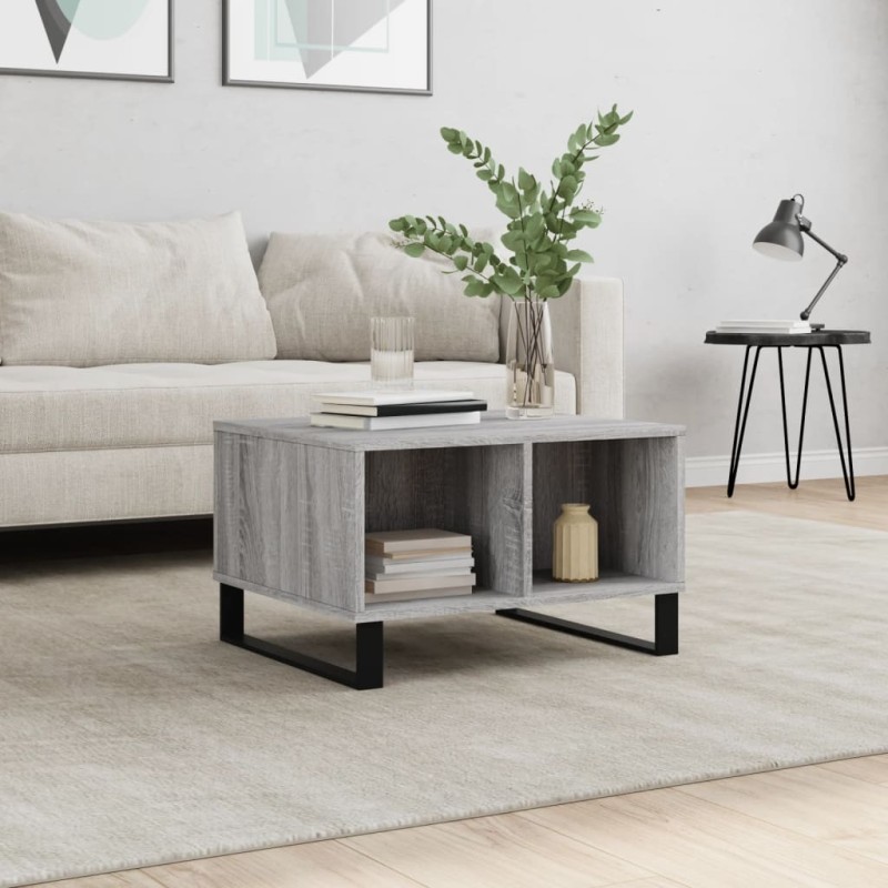 vidaXL Couchtisch Grau Sonoma 60x50x36,5 cm Holzwerkstoff vidaXL Couchtisch Grau Sonoma 60x50x36,5 cm Holzwerkstoff