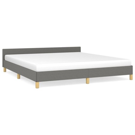 vidaXL Bettgestell ohne Matratze Dunkelgrau 160x200 cm Stoff