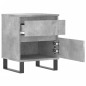 vidaXL Nachttisch Betongrau 40x35x50 cm Holzwerkstoff vidaXL Nachttisch Betongrau 40x35x50 cm Holzwerkstoff