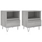 vidaXL Nachttische 2 Stk. Grau Sonoma 40x35x50 cm Holzwerkstoff vidaXL Nachttische 2 Stk. Grau Sonoma 40x35x50 cm Holzwerkstoff