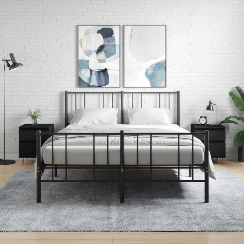 vidaXL Nachttische 2 Stk. Schwarz 40x35x50 cm Holzwerkstoff vidaXL Nachttische 2 Stk. Schwarz 40x35x50 cm Holzwerkstoff