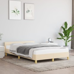 vidaXL Bettgestell ohne Matratze Creme 120x200 cm Stoff