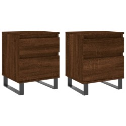 vidaXL Nachttische 2 Stk. Braun Eichen-Optik 40x35x50 cm Holzwerkstoff