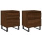 vidaXL Nachttische 2 Stk. Braun Eichen-Optik 40x35x50 cm Holzwerkstoff vidaXL Nachttische 2 Stk. Braun Eichen-Optik 40x35x50 cm Holzwerkstoff