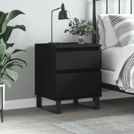 vidaXL Nachttisch Schwarz 40x35x50 cm Holzwerkstoff