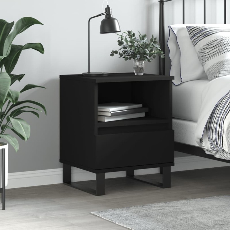 vidaXL Nachttisch Schwarz 40x35x50 cm Holzwerkstoff vidaXL Nachttisch Schwarz 40x35x50 cm Holzwerkstoff