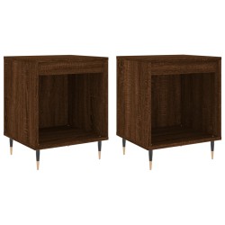 vidaXL Nachttische 2 Stk. Braun Eichen-Optik 40x35x50 cm Holzwerkstoff