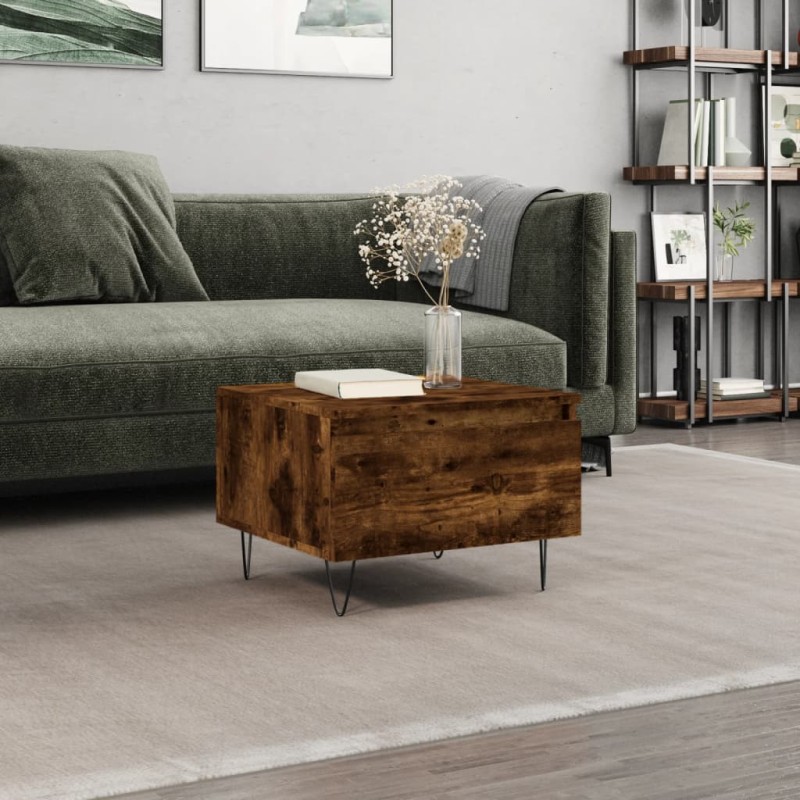 vidaXL Couchtisch Räuchereiche 50x46x35 cm Holzwerkstoff vidaXL Couchtisch Räuchereiche 50x46x35 cm Holzwerkstoff