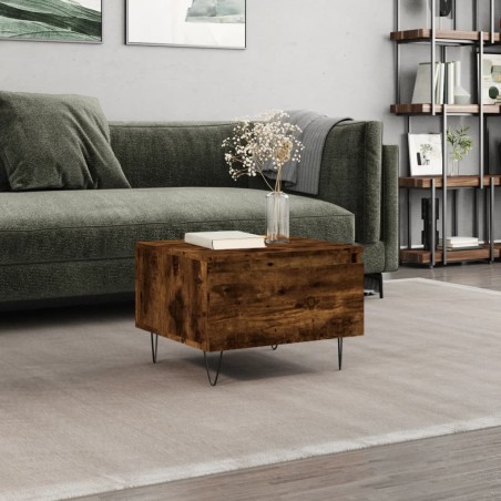 vidaXL Couchtisch Räuchereiche 50x46x35 cm Holzwerkstoff