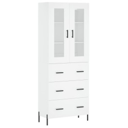 Highboard Weiß 69,5x34x180 cm Holzwerkstoff
