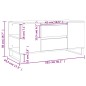 vidaXL Couchtisch Betongrau 102x44,5x50 cm Holzwerkstoff vidaXL Couchtisch Betongrau 102x44,5x50 cm Holzwerkstoff