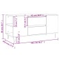 vidaXL Couchtisch Braun Eichen-Optik 102x44,5x50 cm Holzwerkstoff vidaXL Couchtisch Braun Eichen-Optik 102x44,5x50 cm Holzwerkstoff