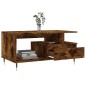 vidaXL Couchtisch Räuchereiche 90x49x45 cm Holzwerkstoff vidaXL Couchtisch Räuchereiche 90x49x45 cm Holzwerkstoff