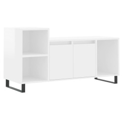 vidaXL TV-Schrank Hochglanz-Weiß 100x35x55 cm Holzwerkstoff