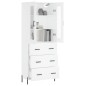 Highboard Weiß 69,5x34x180 cm Holzwerkstoff Highboard Weiß 69,5x34x180 cm Holzwerkstoff