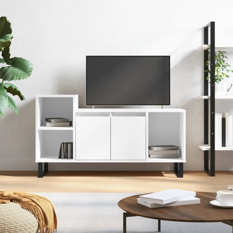 vidaXL TV-Schrank Weiß 100x35x55 cm Holzwerkstoff vidaXL TV-Schrank Weiß 100x35x55 cm Holzwerkstoff