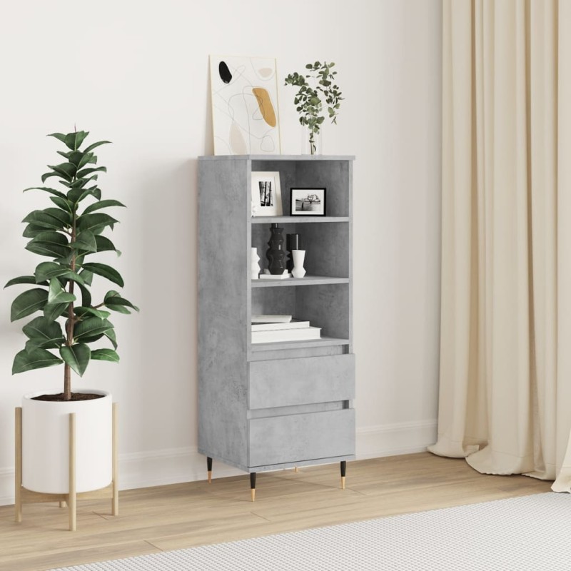 vidaXL Highboard Betongrau 40x36x110 cm Holzwerkstoff vidaXL Highboard Betongrau 40x36x110 cm Holzwerkstoff