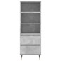 vidaXL Highboard Betongrau 40x36x110 cm Holzwerkstoff vidaXL Highboard Betongrau 40x36x110 cm Holzwerkstoff