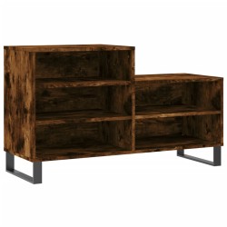 vidaXL Schuhregal Räuchereiche 102x36x60 cm Holzwerkstoff