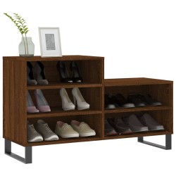vidaXL Schuhregal Braun Eichen-Optik 102x36x60 cm Holzwerkstoff