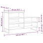 vidaXL Schuhregal Braun Eichen-Optik 102x36x60 cm Holzwerkstoff vidaXL Schuhregal Braun Eichen-Optik 102x36x60 cm Holzwerkstoff