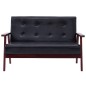 vidaXL 2-Sitzer-Sofa Schwarz Kunstleder vidaXL 2-Sitzer-Sofa Schwarz Kunstleder
