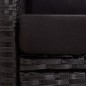 vidaXL 2-Sitzer-Gartensofa mit Kissen Schwarz 124 cm Poly Rattan vidaXL 2-Sitzer-Gartensofa mit Kissen Schwarz 124 cm Poly Rattan