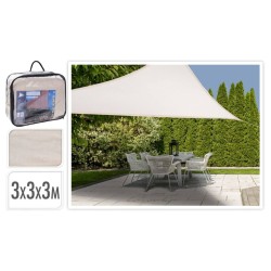 ProGarden Sonnensegel 3x3x3 m Cremeweiß Dreieckig